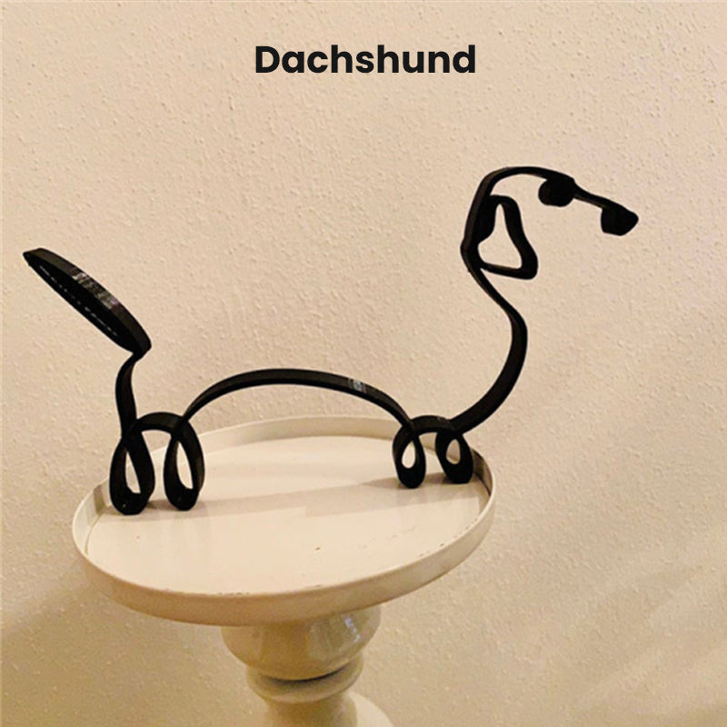 Abstrakt Hundskulptur